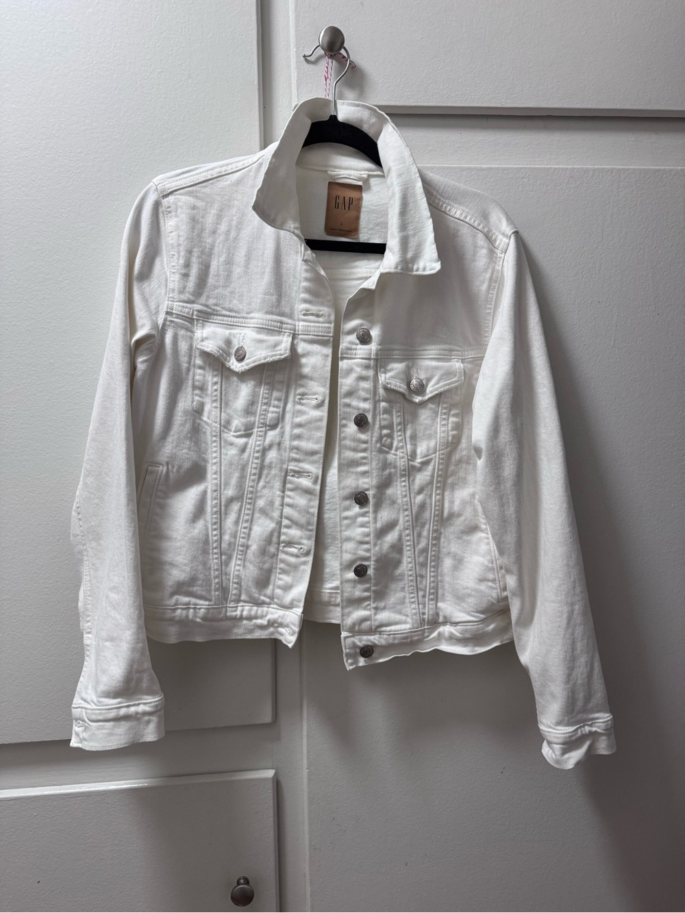 GAP White Denim Trucker Jacket - Women's